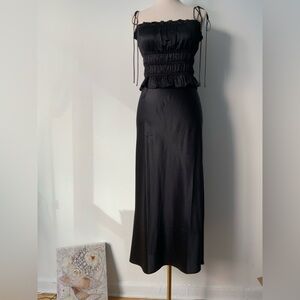 NWT 2PC Reformation Silk Layla Skirt and Viviana Top Small 2 $326